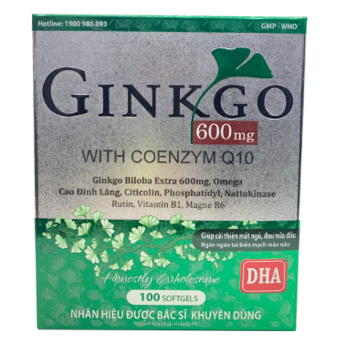 Ginkgo 600mg with Coenzym Q10 DHA Mediusa (H/100v)