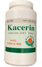 Kacerin Cetirizine 10mg Khánh Hòa (Lọ/1000v)