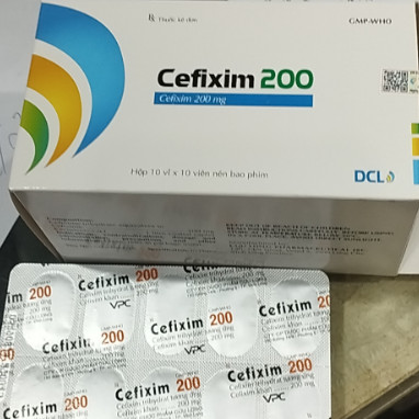 Cefixim 200mg Pharimexco Cửu Long (H/100v) Hộp to Date 02/2027