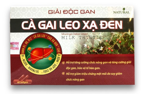 Giải độc gan cà gai leo xạ đen Natural (H/60v)