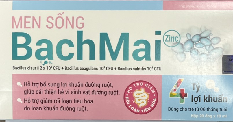 Men sống Bạch Mai zinc Akopha hình chữ nhật (H/20o/10ml)