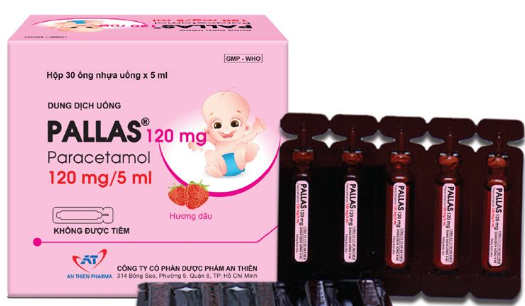 Pallas Paracetamol 120mg/5ml An Thiên (H/30ống/5ml) Date 12/2025