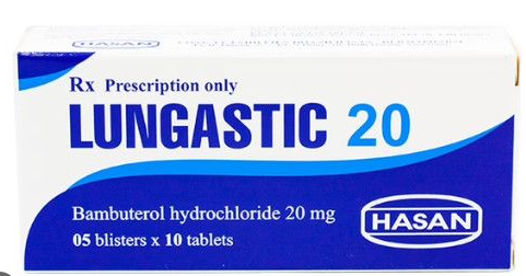 Lungastic Bambuterol Hydrochloride 20mg Hasan (H/50v)