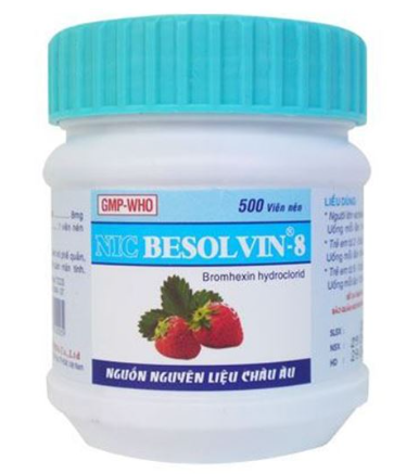 Besolvin Bromhexin 8mg Nic (Lọ/500v)