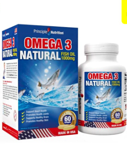 Omega 3 natural Fish oil 1000mg USA (Lọ/60v)