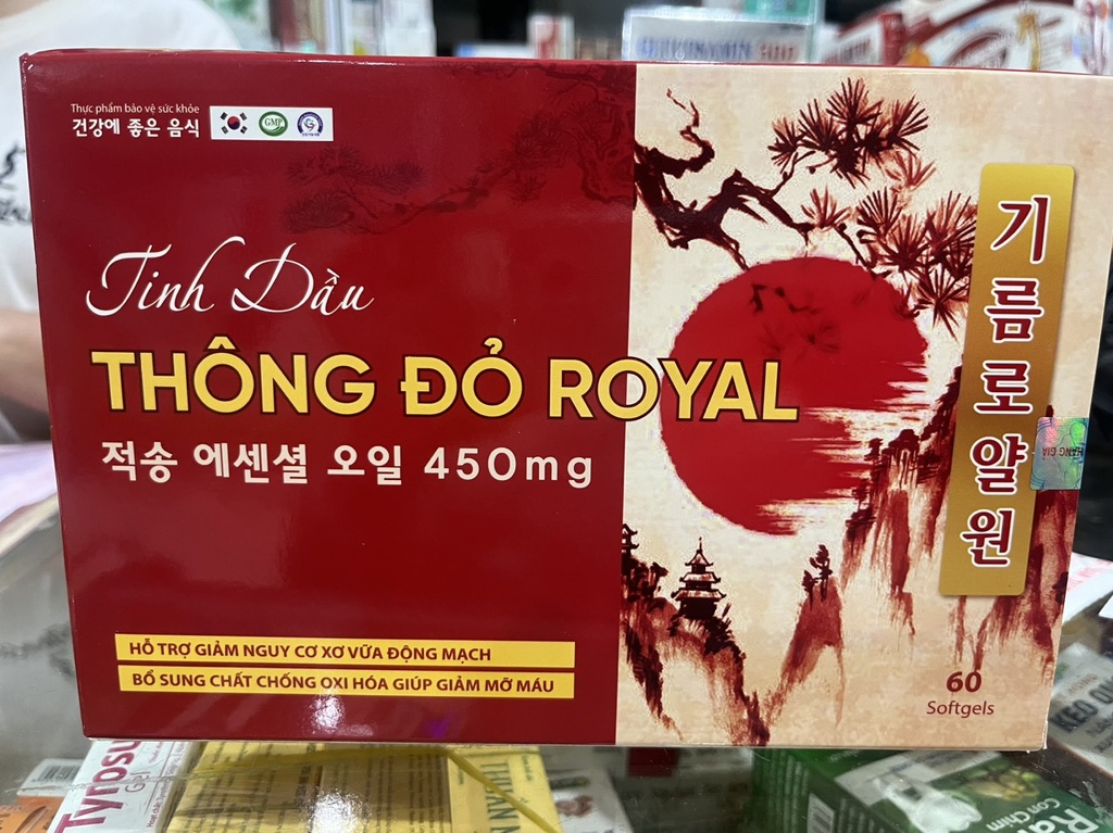 Tinh dầu thông đỏ Royal 450mg Mediphar (H/60v)