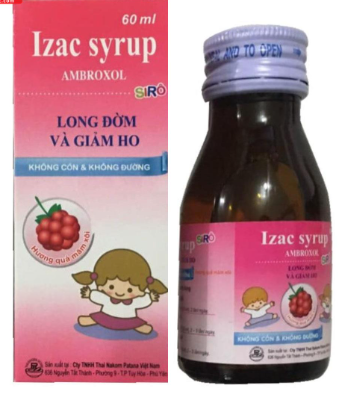 Izac Syrup Ambroxol long đờm và giảm ho (Lọ/60ml)