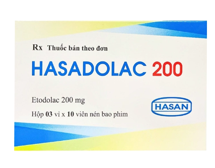 Hasadolac Etodolac 200mg Hasan (H/30v)