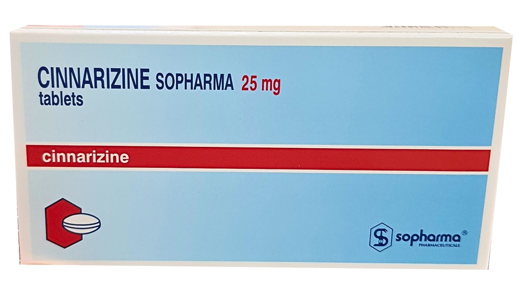 Cinnarizine Sopharma 25mg Bungari (H/50v) Date 06/2025