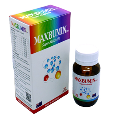 Maxbumin Super Albumin Úc (Hộp/1lọ/30v)