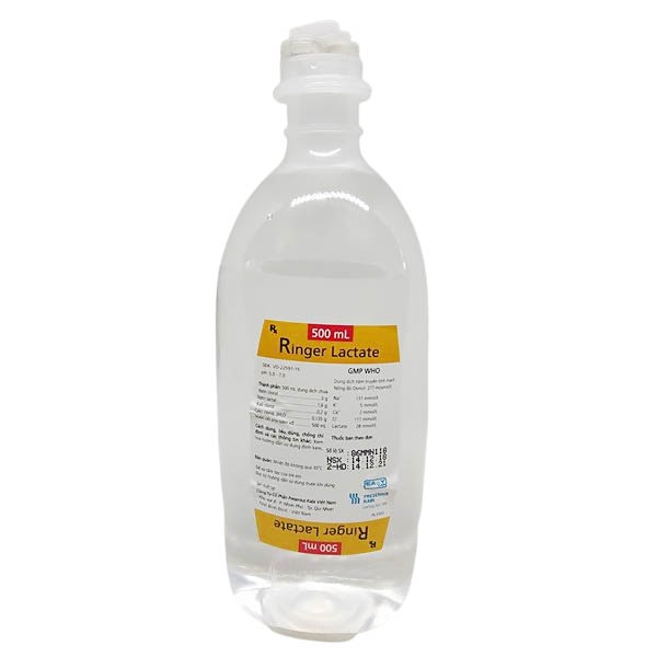 Ringer Lactate 500ml Bình Định (Kiện/20Chai/500ml)