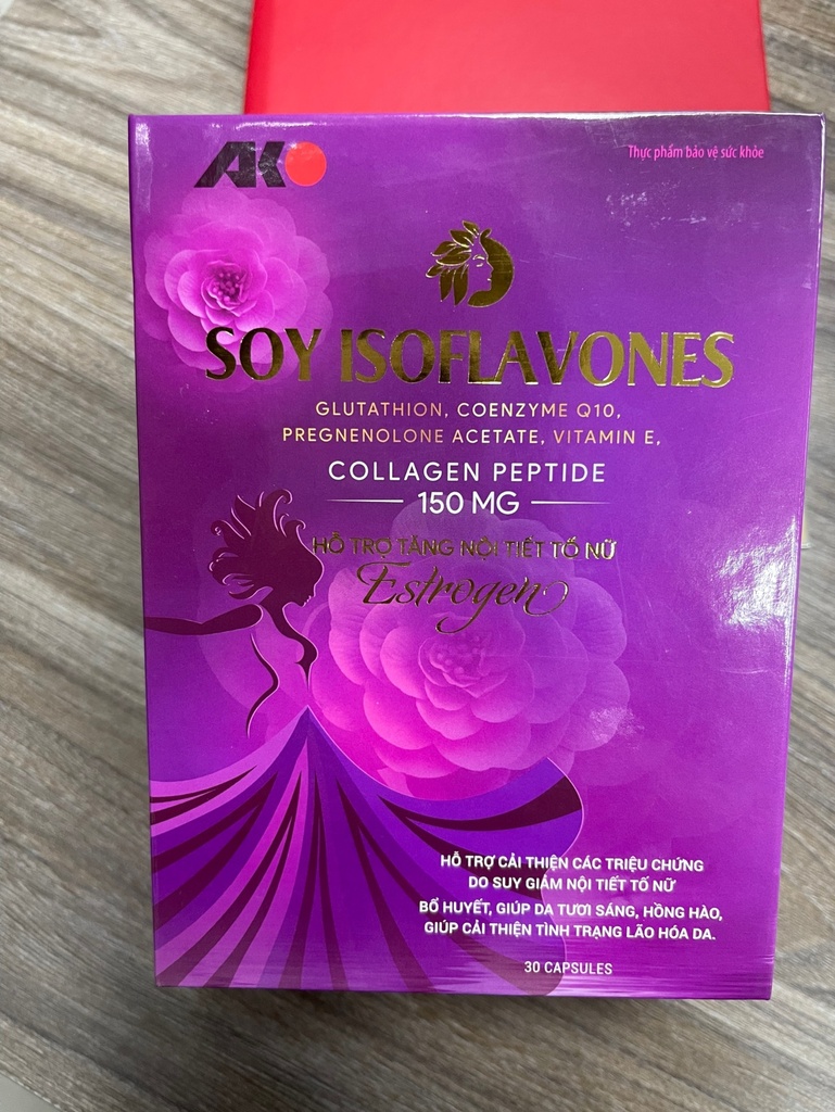 Soy isoflavones collagen peptide 150mg Akopha ( Hộp/30v )