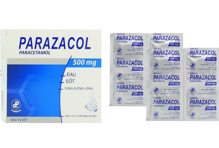 Parazacol Paracetamol 500mg  Pharbaco  (H/16v)