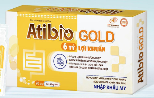 Atibio Gold Men Vi Sinh 6 tỷ lợi khuẩn HT Pharma (H/20o/10ml) Màu vàng