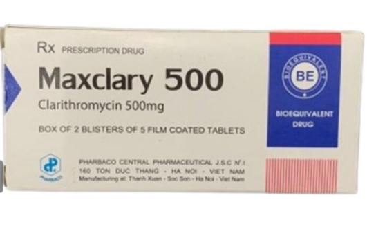 Maxclary 500 Clarithromycin 500mg Pharbaco (H/10v)