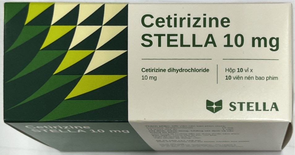 Cetirizine 10mg Stella (H/100v) Hộp to