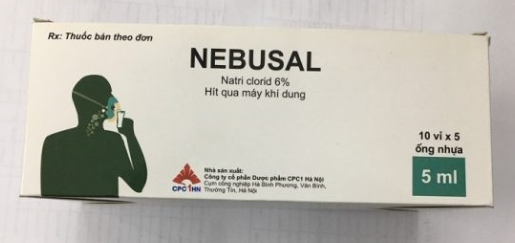 Nebusal  Natri Clorid 6% Khí Dung CPC1 Hà Nội (H/50o/5ml) Hộp to