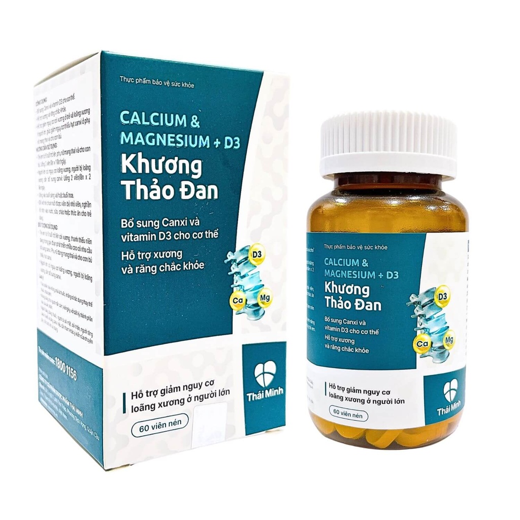 Calcium Magnesium + D3 Khương Thảo Đan Thái Minh (H/30v) 