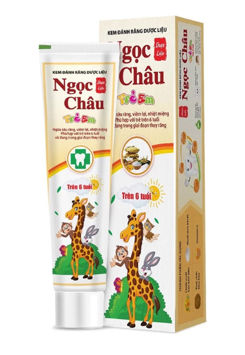 Kem đánh răng Ngọc Châu trẻ em trên 6 tuổi Hoa Linh (Tuýp/70g)