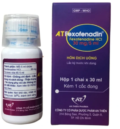 A.T Fexofenadin 30mg/5ml (Chai/30ml)