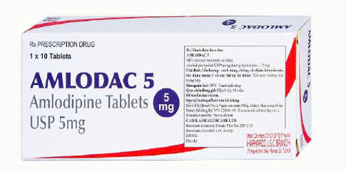 Amlodac 5 Amlodipin 5mg Cadila (H/10v) Hộp bé