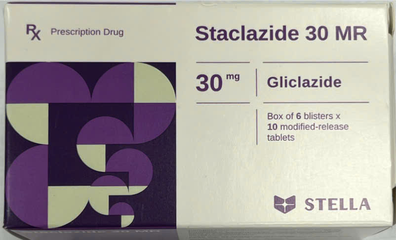 Staclazide 30 MR Gliclazide Stella (H/30v) 