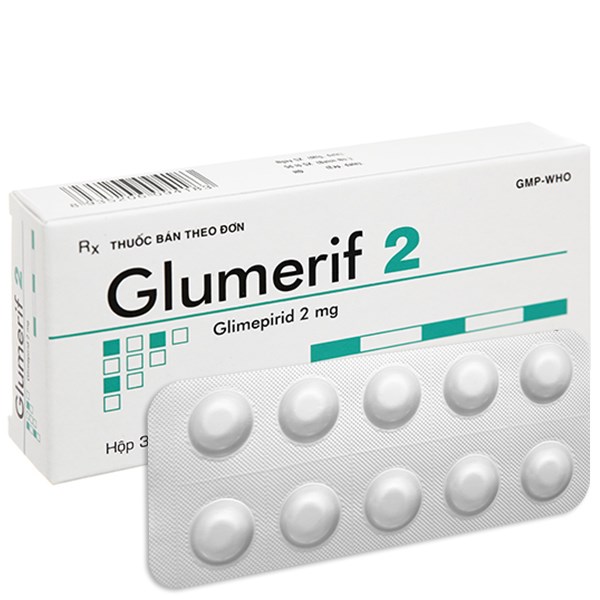 Glumerif Glimepirid 2mg DHG Hậu Giang (H/30v)