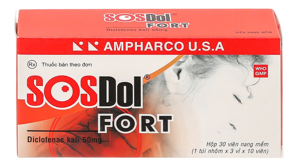 SOSDol Fort Diclofenac 50mg Ampharco (H/30v)