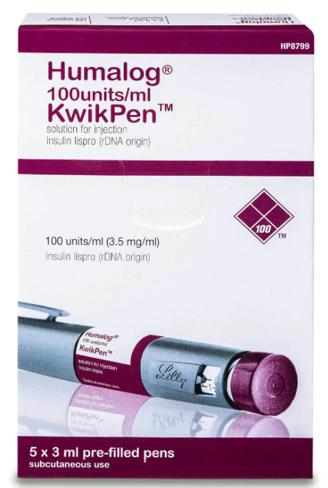 Humalog KwikPen 100 Units/mL Bút Tiêm Tiểu Đường (1bút) Date 09/2026