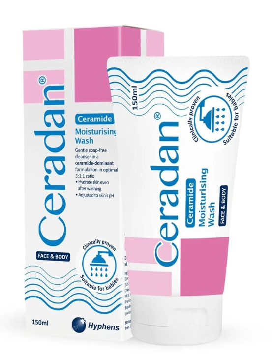 Sữa tắm  Ceradan Ceramide Moisturing Wash Face And Body (Tuýp/150ml)