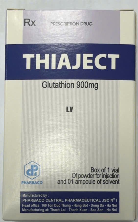 Thiaject Glutathion 900mg Pharbaco (H/1lọ/1o) Date 10/2027