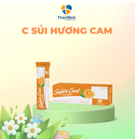 Viên C Sủi Cam Super Cool Thái Minh (Tuýp/10v)