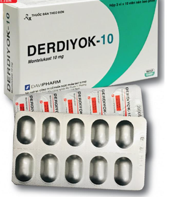 Derdiyok Montelukast 10 Đạt Vi Phú (Hộp/30v) Date 11/2027