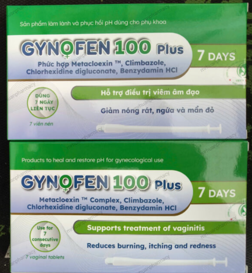 Gynofen 100 Plus Viên Đặt Phụ Khoa MONAPHARM (H/7v)