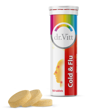 Thực Phẩm Bảo Vệ Sức Khỏe Dr.Vitt Cold & Flu Cảm Cúm Ba Lan (Tuýp/10v) Date 02/2026