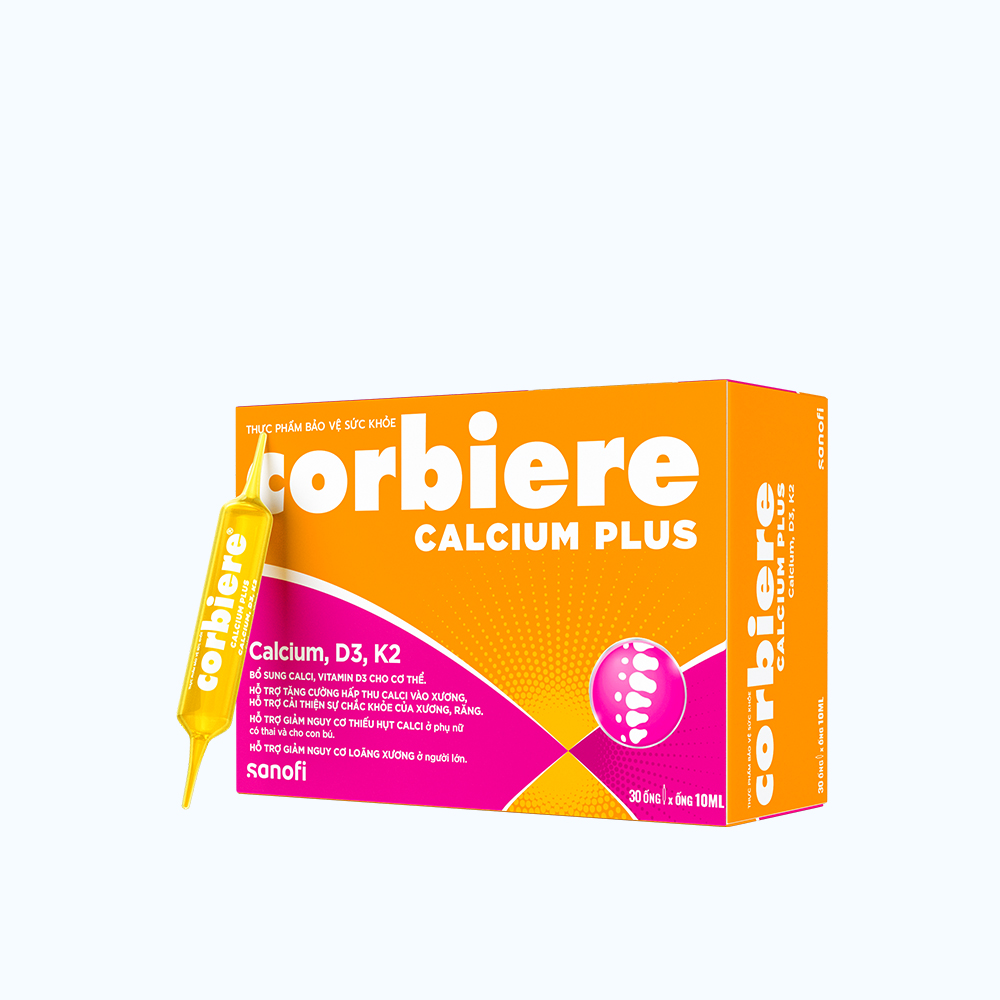 Calcium Corbiere Plus Sanofi 10 ML (Hộp 30 ống) Date 12/2027