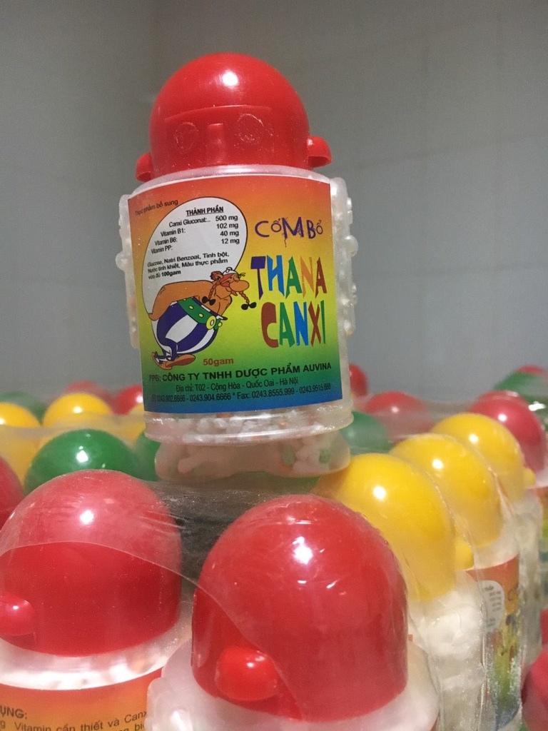 Cốm bổ Thana Canxi Auvina (Cọc/10 lọ/40g)