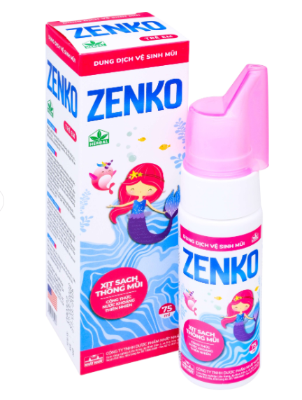 Dung dịch vệ sinh mũi Zenko trẻ em nhất nhất (H/75ml) date 06/2026