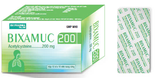 Bixamuc Acetylcysteine 200mg BV Pharma (H/100v)