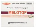 [T14878] Melotop Meloxicam 7,5mg Shinpoog Daewoo (H/100v) Date 10/2027