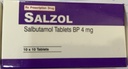 [T14888] Salzol salbutamol 4mg Ấn Độ (H/100v) Date 02/2027
