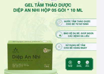 Gel tắm Diệp An Nhi Dược Khoa (H/5g/10ml) date 08/2026