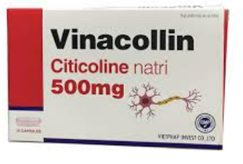 Vinacollin Citicoline Natri 500mg Mediplantex (H/10v) Màu Đỏ 
