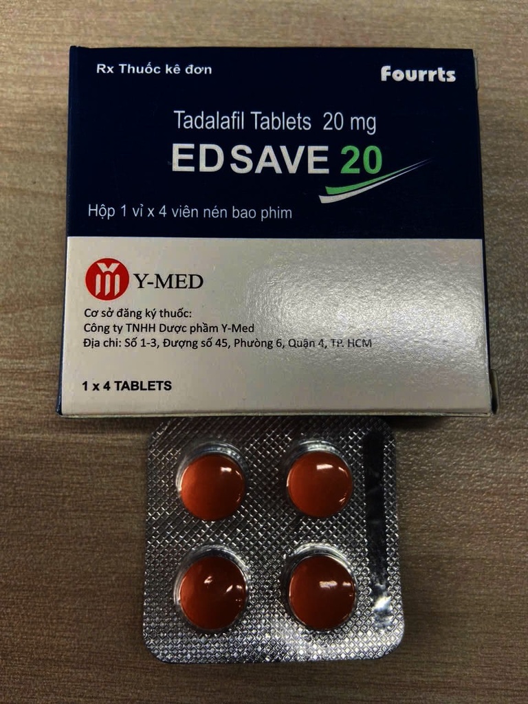 EDSAVE Tadalafil 20mg Ấn Độ (H/4v) Date 12/2027