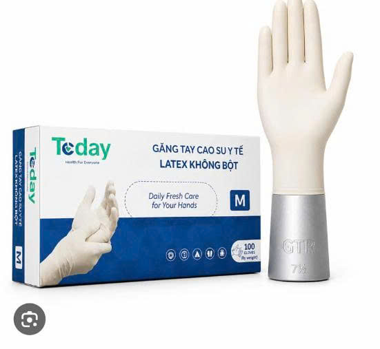 Găng tay y tế Latex không bột size M Today (H/100c) 