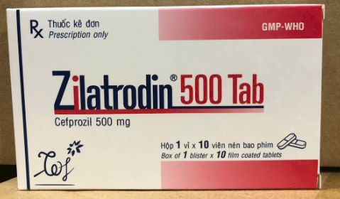 Zilatrodin Cefprozil 500mg Trust Farma (H/10v) Date 10/2027