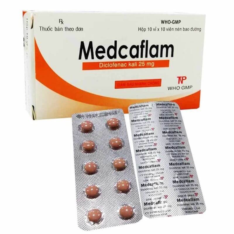 Medcaflam Diclofenac kali 25mg Thành Nam (H/100v)