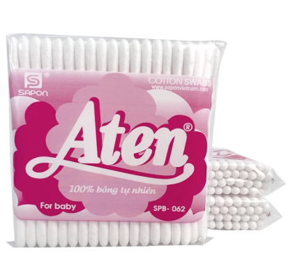 Tăm bông trẻ em Aten (Bịch/12 gói) Hồng 