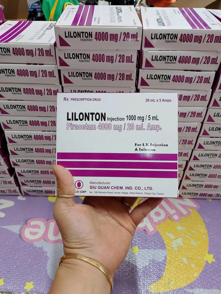 Lilonton Piracetam 4000mg/20ml tiêm Đài Loan (H/5 ống/20ml)