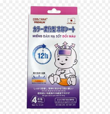 Miếng dán hạ sốt đổi màu Cooltana Premium Tanaphar (H/4 miếng)